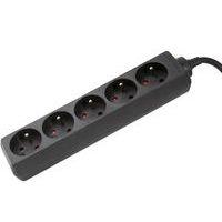 Multiprise 5 prises sans interrupteur noire - 4,0 m - Image principale