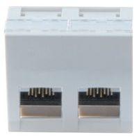 Plastron 45X45 incline 30° 2 ports RJ45 cat 6A stp