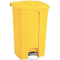 Poubelle plastique agroalimentaire 90 L jaune - Image principale