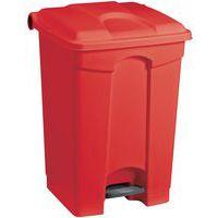 Poubelle plastique agroalimentaire 70 L rouge - Image principale