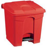 Poubelle plastique agroalimentaire 30 L rouge - Image principale