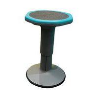 Tabouret Mogoo réglable en hauteur par vérin à gaz piètement gris/assise verte - Image principale