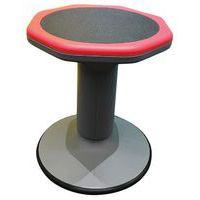 Tabouret Mogoo réglable en hauteur par vérin à gaz piètement gris/assise rouge - Image 3