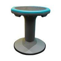 Tabouret Mogoo réglable en hauteur par vérin à gaz piètement gris/assise verte - Image 2