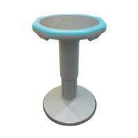 Tabouret Mogoo réglable en hauteur par vérin à gaz piètement gris/assise verte - Image 4