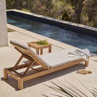 Bain de soleil Bari assise et structure Iroko + coussin thumbnail image 3
