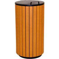 Poubelle d'extérieur 90 L Look Bois - Image principale