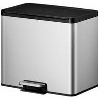 Poubelle à pédale Essential Recycler Step Bin 15+15 L inox m - Image principale