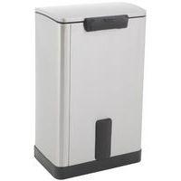 Poubelle à pédale E-Cube rectangulaire-  40 L, Matériau : Inox thumbnail image 3