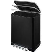 Poubelle à pédale E-Cube rectangulaire - 50 L, Matériau : Acier thumbnail image 3