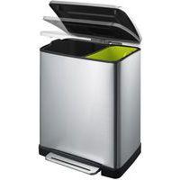 Poubelle à pédale E-Cube Tri-sélectif 10+9 L, Matériau : Inox thumbnail image 4