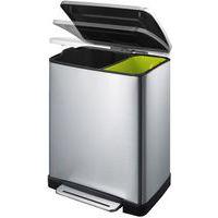 Poubelle à pédale E-Cube Tri-sélectif 10+9 L, Matériau : Inox thumbnail image 2