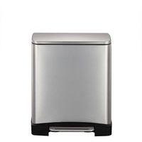 Poubelle à pédale E-Cube Tri-sélectif 10+9 L, Matériau : Inox - Image 3