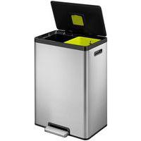 Poubelle à pédale Ecocasa II Recycling Step Bin 20+20 L inox thumbnail image 5