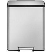 Poubelle à pédale Ecocasa II Recycling Step Bin 36+24 L inox - Image 4