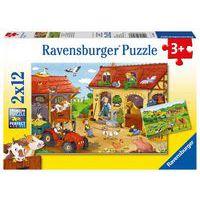 Puzzles 2 x 12 pièces le travail à la ferme - Ravensburger
