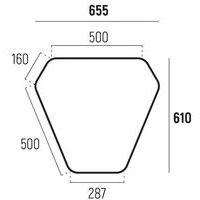 Table Géométra trapèze 45° 65,5x61 cm - Manutan Expert - Image 2