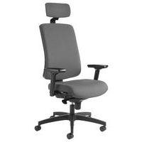 Fauteuil de bureau Oria pied noir avec accoudoirs et têtière GGI thumbnail image 3