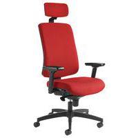 Fauteuil de bureau Oria pied noir avec accoudoirs et têtière GGI thumbnail image 2