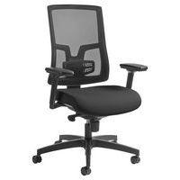 Fauteuil de bureau Oria pied noir dossier résille avec accoudoirs GGI thumbnail image 2