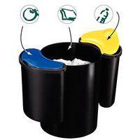 Poubelle de tri pour bureau - 16 L Plastique Noir thumbnail image 2