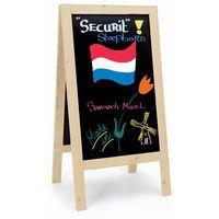 Tableau à craie sandwich - 2 faces - Cadre: Bois thumbnail image 2