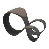 Siège assis debout Moon en résine Anth. assise chiné marron-aubergine - Image principale