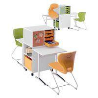 Station de travail Mahia orange et vert - Manutan Expert - Image 2