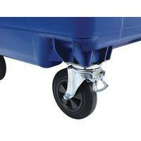 Conteneur à déchet 4 Roues Bleu - 1100L - Mobil Plastic - Image 4