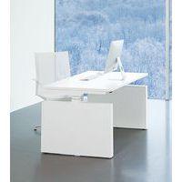 Piétement panneau fermé court 70 cm - Blanc - Vendu à l'unité - Image 2