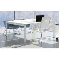 Bureau droit Bench 2 places Inesa Blanc 180 cm - Image 2