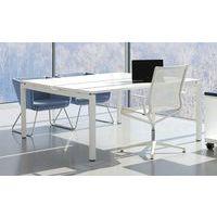 Bureau droit Bench 2 places Inesa Blanc 240 cm thumbnail image 3