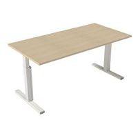 Bureau droit Inesa avec pied réglable en T Chêne 140 cm - Image principale