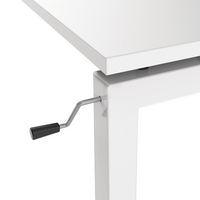 Bureau droit Kelli ergonomique à manivelle Blanc 160 cm thumbnail image 2