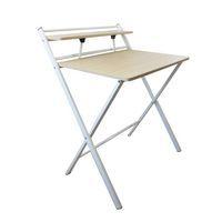 Bureau pliable Homy blanc/hêtre - Image principale