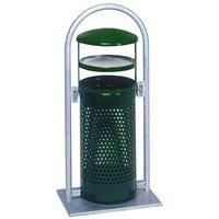 Poubelle support lyre - Galvanisé - 60 L