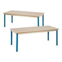 Table fixe Chloé plateau beige 4 pieds rectangulaire - Mobidecor thumbnail image