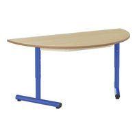 Table réglable Chloé 1/2 lune dégag. latéral plateau beige - Mobidecor