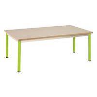 Table Chloé rectangulaire, plateau beige, 4 pieds - Mobidecor