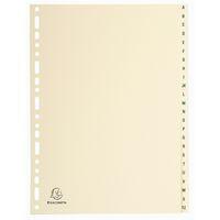 Lot de 10 Intercalaires carte peau 155g 24 positions de a à z A4 - Image principale