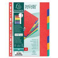 Lot de 25 Intercalaires carte lustrée 225g 8 positions A4 - Image principale