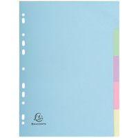 Lot de 50 Intercalaires carte pastel 180g forever 5 positions A4 - Image principale