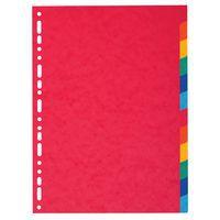 Lot de 25 Intercalaires carte 220g 12 positions - a4 - Image principale