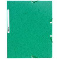 Chemise à élastique sans rabat carte lustrée 400gm² A4 vert (lot de 25) - Image principale