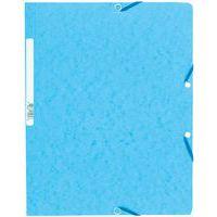 Chemise sans rabat carte lustrée 400gm² A4 turquoise (lot de 25) - Image principale