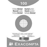 Paquet 100 fiches sous film bristol quadrillé 105x148mm thumbnail image