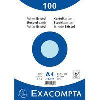 Paquet 100 fiches bleu sous oeilm bristol uni 210x297mm (lot de 10) - Image principale