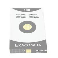 Étui de 100 fiches jaune quadrillé 5x5 non perforé 148x210mm - Image principale