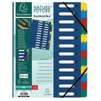 Lot de 4 trieurs harmonica® à fenêtres 24 compartiments Bleu - Image principale