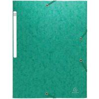 Lot de 50 chemisess à élastiques carte lustrée 3 rabats monobloc Vert - Image principale